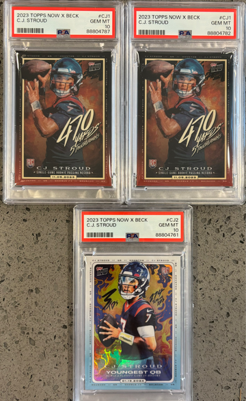 3-card RC LOT (all = PSA 10) 2023 CJ Stroud Rookie