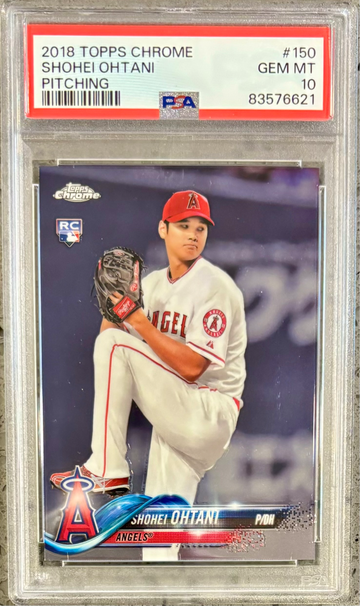 2018 Topps Chrome Shohei Ohtani Rookie RC (PSA 10)