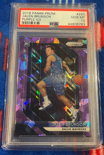 2018 Prizm JALEN BRUNSON RC Purple Ice 134/149 PSA 10 