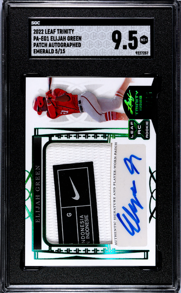 2022 Leaf Trinity Elijah Green Auto SGC 9.5
