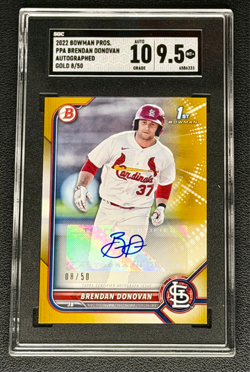 2022 Bowman Prospects Auto Brendan Donovan Gold #8/50 SGC 9.5