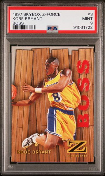 KOBE BRYANT 1997-98 SKYBOX Z-FORCE BOSS #3 Los Angeles Lakers PSA 9