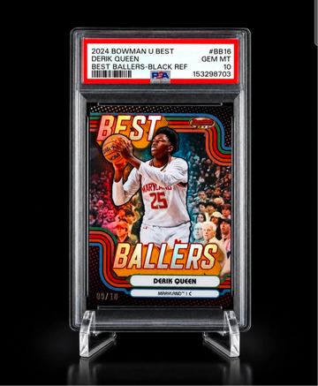 2024 Bowman's Best U Derik Queen Rookie Best Ballers Black Refractor PSA 10