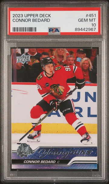 2023 Upper Deck Series 2 #451 Connor Bedard Young Guns PSA 10 Gem Mint