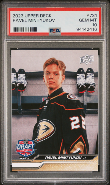 2023/24 Upper Deck Extended Series DRAFT Pavel Mintyukov #731 PSA 10