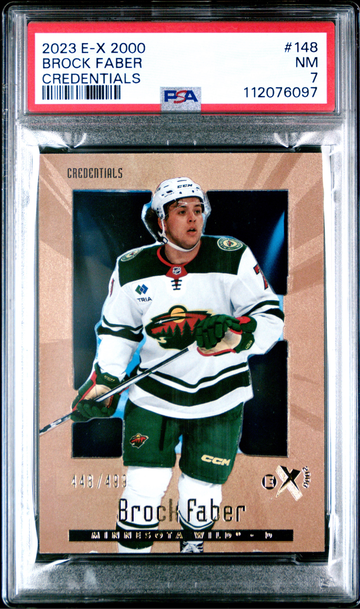 2023 E-X 2000 BROCK FABER CREDENTIALS # 448/499 PSA 7