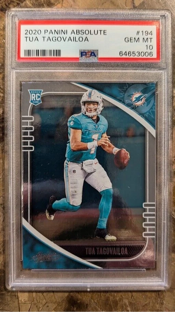 2020 PANINI ABSOLUTE #194 TUA TAGOVAILOA ROOKIE RC PSA 10