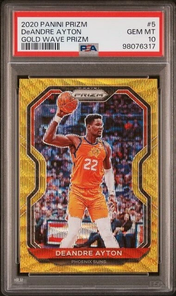 2020 Panini Prizm DeAndre Ayton Gold Wave Prizm PSA 10
