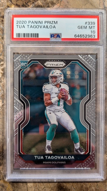 2020 Panini Prizm - #339 Tua Tagovailoa rookie (RC) PSA 10 Gem MINT