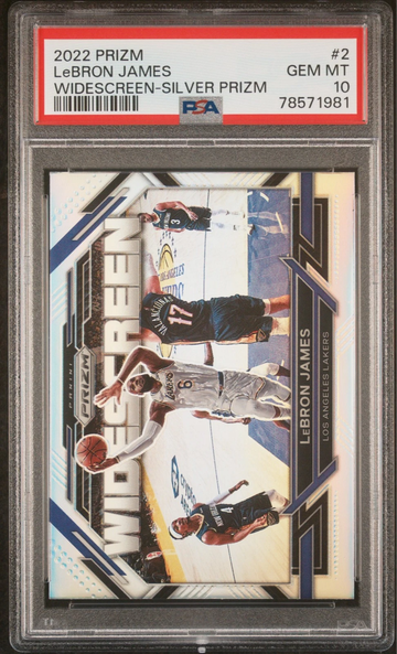 2022 Panini Prizm Widescreen LeBron James Silver #2 PSA 10