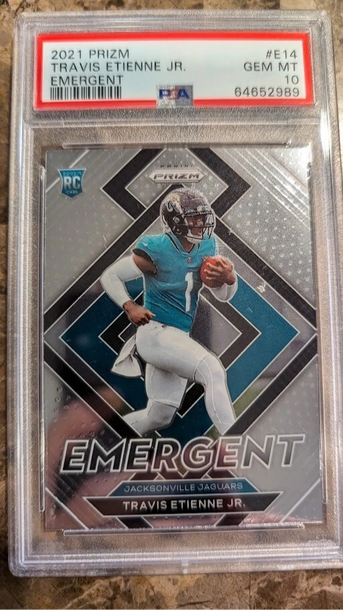 2021 Panini Prizm Travis Etienne Jr. Emergent Rookie RC PSA 10