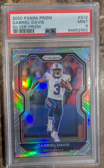 2020 Panini Prizm Gabriel Davis Rookie Silver Prizm #312 (RC)