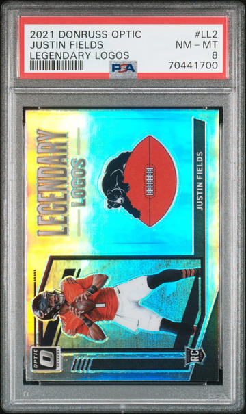 2021 Panini Donruss Optic Legendary Logos Justin Fields #LL2 PSA 8