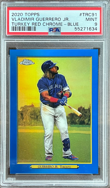 2020 Topps Turkey Red Chrome Blue /50 Vladimir Guerrero Jr PSA 9