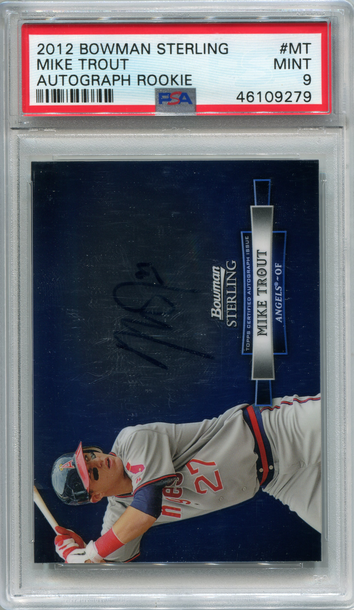 2012 Bowman Sterling Mike Trout Auto PSA 9