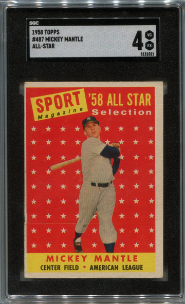 1958 Topps Mickey Mantle AS SGC 4