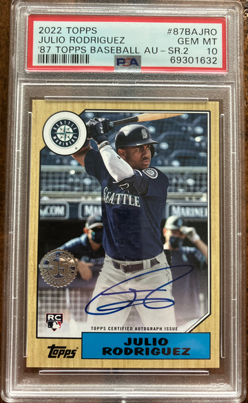 2022 Topps Julio Rodriguez ‘87 variation PSA 10