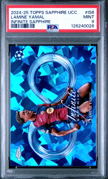 2024 Topps Chrome Sapphire Lamine Yamal Infinite Sapphire PSA 9
