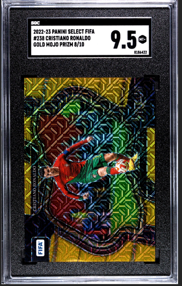 2022 Select Cristiano Ronaldo Gold Mojo /10 SGC 9.5
