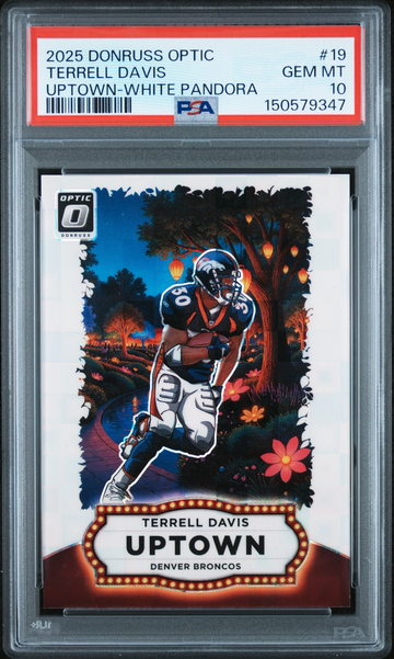 2025 PANINI DONRUSS OPTIC UPTOWN #19 TERRELL DAVIS UPTOWN-WHITE PANDORA PSA 10