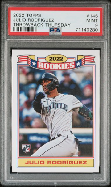 2022 Topps Julio Rodriguez Throwback Thursday #146 PSA 9