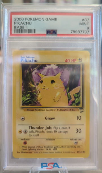 2000 Pokemon Game Pikachu Base 2 PSA 9