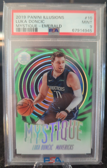 2019 Panini Illusions Luka Doncic Mystique Emerald PSA 9