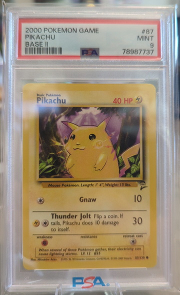 2000 Pokemon Game Pikachu Base 2 PSA 9