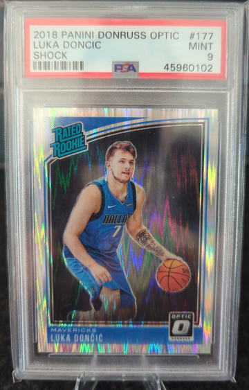 2018 Panini Donruss Optic Luka Doncic PSA 9 Shock