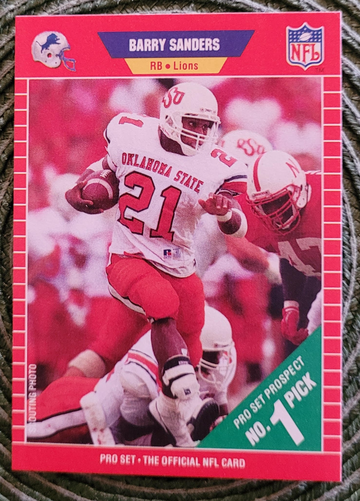 Barry Sanders 1989 Pro Set #494 Rookie