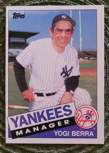 Yogi Berra 1985 Topps #155 Yankees Manager & Checklist
