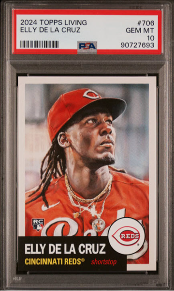 2024 Elly De La Cruz Topps Living Set SP #706 RC Gem Mint 10