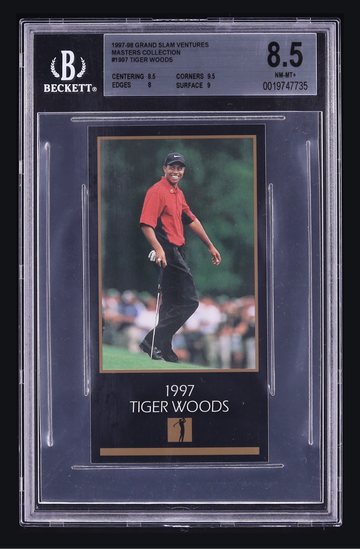 1998 Champions Of Golf Masters Collection Tiger Woods Rookie BGS 8.5