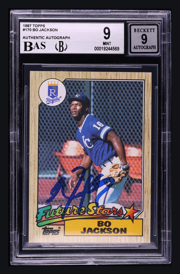 1987 Topps - Bo Jackson #170 Rookie Auto BAS BGS 9