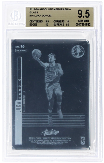 2019-20 Panini Absolute Memorabilia Glass - Luka Dončić BGS 9.5