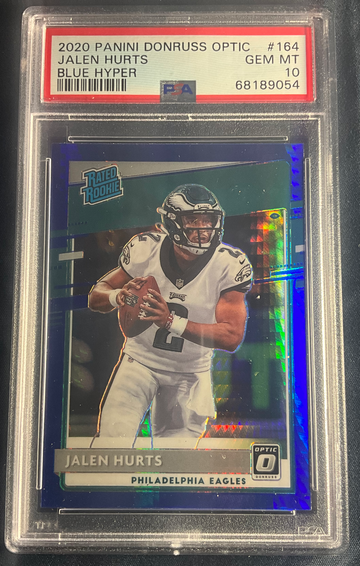 Jalen Hurts Blue Hyper PSA 10 Rated Rookie