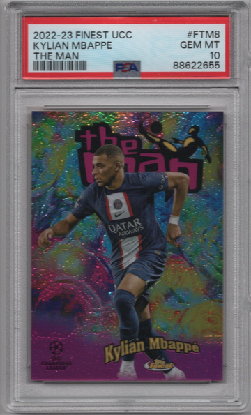 2022 Finest UCC FTM8 Kylian Mbappe The Man PSA 10 Gem Mint