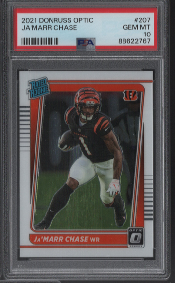 2021 Panini Donruss Optic #207 Ja'Marr Chase Rookie PSA 10 Gem Mint