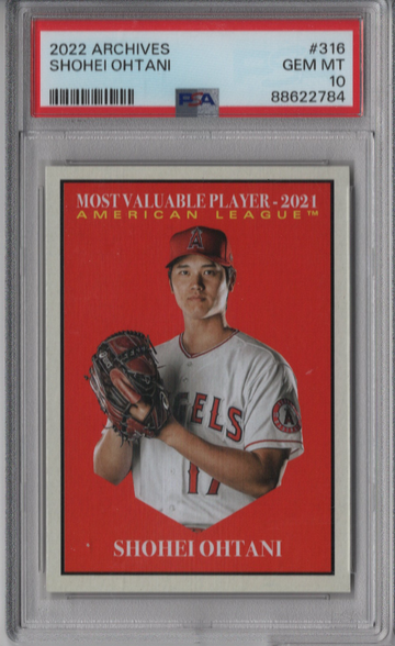 2022 Topps Archives #316 Shohei Ohtani MVP PSA 10 Gem Mint