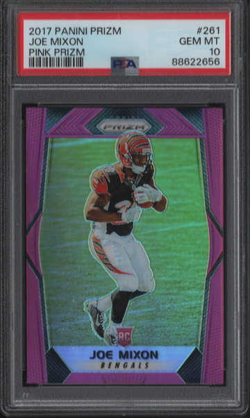 2017 Panini Prizm #261 Joe Mixon Pink Prizm Rookie PSA 10 Gem Mint