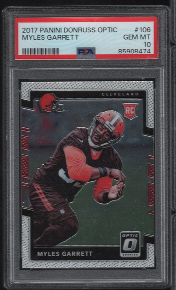 2017 Panini Donruss Optic #106 Myles Garrett Rated Rookie PSA 10 Gem Mint