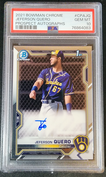 2021 Bowman Chrome Jeferson Quero Prospect Auto PSA 10