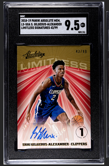 2018 Absolute Memorabilia SGA Limitless Signatures SGC 9.5 