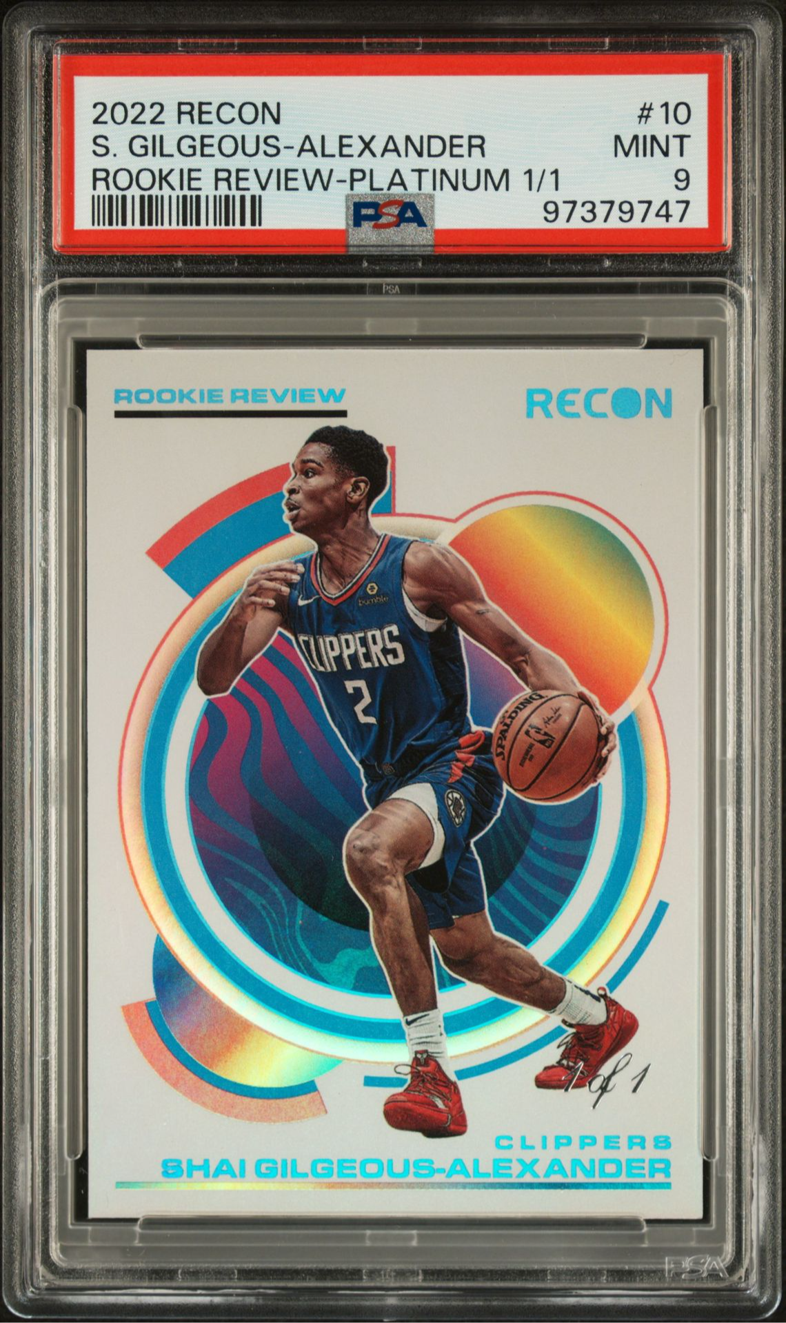 Sga Crown Rookie 2022 Recon SGA Rookie Review 1/1 Platinum PSA 9 | MySlabs