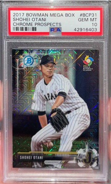 2017 Bowman Mega Box Shohei Ohtani Chrome Prospects PSA 10