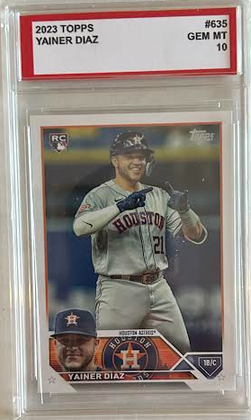 Yainer Diaz #635 [Rookie] 2023 Topps GEM MT 10