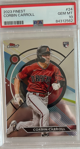 Corbin Carroll #24 [Rookie] 2023 Topps Finest PSA 10