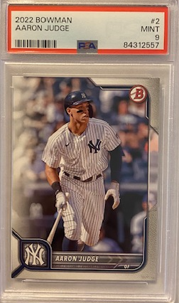 Aaron Judge #2 2022 Bowman  PSA 9 