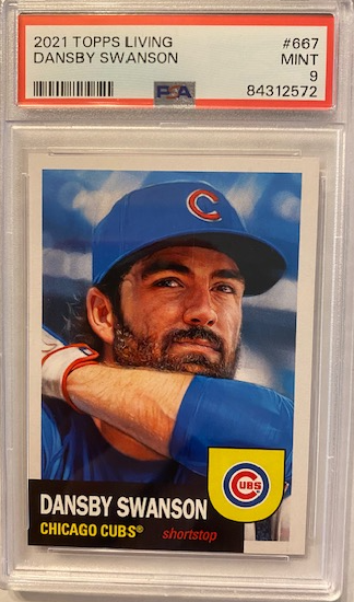 Dansby Swanson 2023 Topps #667 1,512 Printed PSA 9