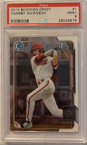 Dansby Swanson [Chrome] #1 2015 Bowman Draft PSA 9